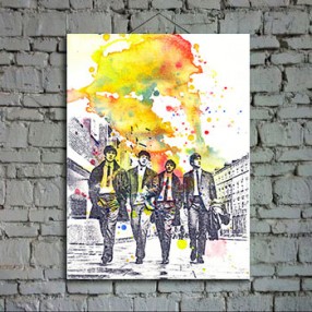 Модульная картина Beatles поп-арт холст 30х40
