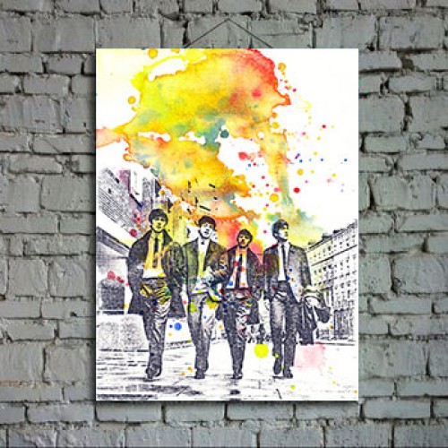 Модульная картина Beatles поп-арт холст 60х90