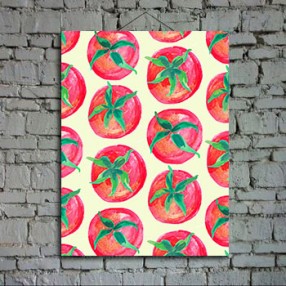 Модульная картина Поп арт томаты холст 60х90