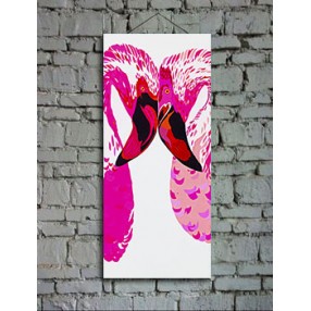 Модульная картина Фламинго поп-арт холст 30х60