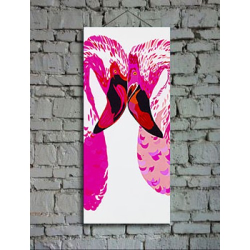 Модульная картина Фламинго поп-арт холст 20х40