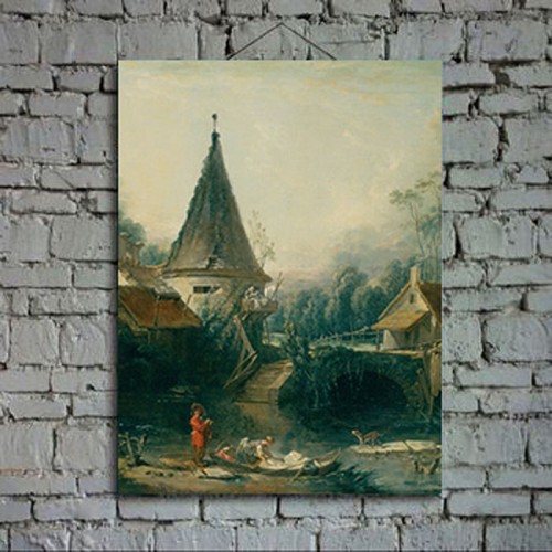 Принт на холсте «Пейзаж в окрестностях Бовэ» Буше Франсуа 80x120