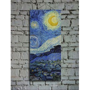 Принт на холсте Винсент Ван Гог «Звёздная ночь» 25x60
