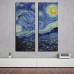 Модульная картина Винсент Ван Гог «Звёздная ночь» из 2 холстов 70x90