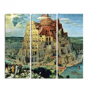 Модульная картина «Вавилонская башня» из 3 холстов 100x90