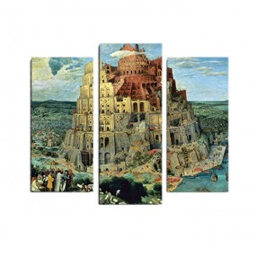 Модульная картина «Вавилонская башня» из 3 холстов 100x90