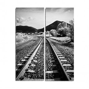 Модульная картина Железная дорога из 2 холстов 50x60