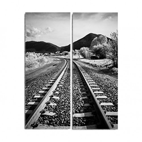 Модульная картина Железная дорога из 2 холстов 50x60