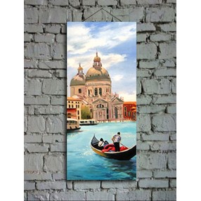 Принт на холсте Венеция рисунок 25x60