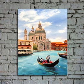 Принт на холсте Венеция рисунок 35x55