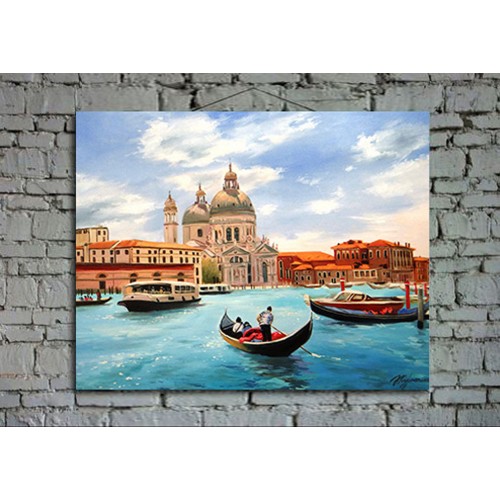 Принт на холсте Венеция рисунок 90x60