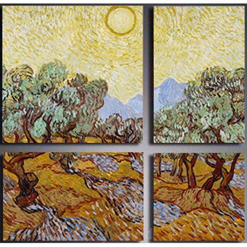 Модульная картина Винсент Ван Гог из 4 холстов 60x60