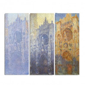 Модульная картина Клод Монэ «Руанский собор» из 3 холстов 100x90