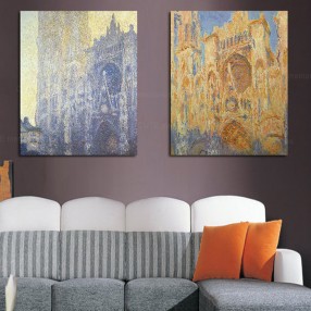 Модульная картина Клод Монэ «Руанский собор» из 2 холстов 120x90