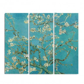 Модульная картина Винсент Ван Гог «Цветущий миндаль» из 3 холстов 100x90