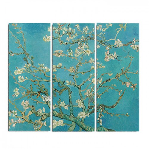Модульная картина Винсент Ван Гог «Цветущий миндаль» из 3 холстов 120x100