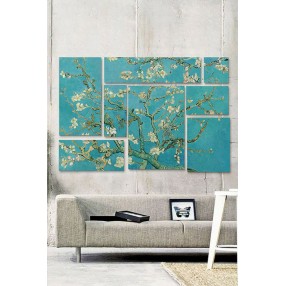 Модульная картина Винсент Ван Гог «Цветущий миндаль» из 8 холстов 120x80