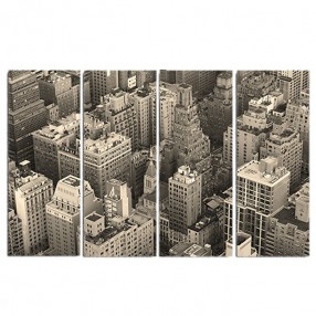 Модульная картина Нью Йорк из 4 холстов 140x90