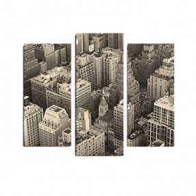 Модульная картина Нью Йорк из 3 холстов 100x90