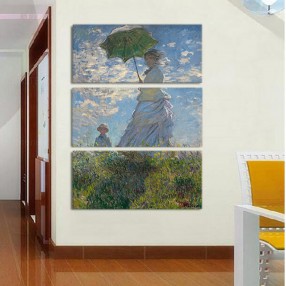 Модульная картина Клод Монэ из 3 холстов 90x100
